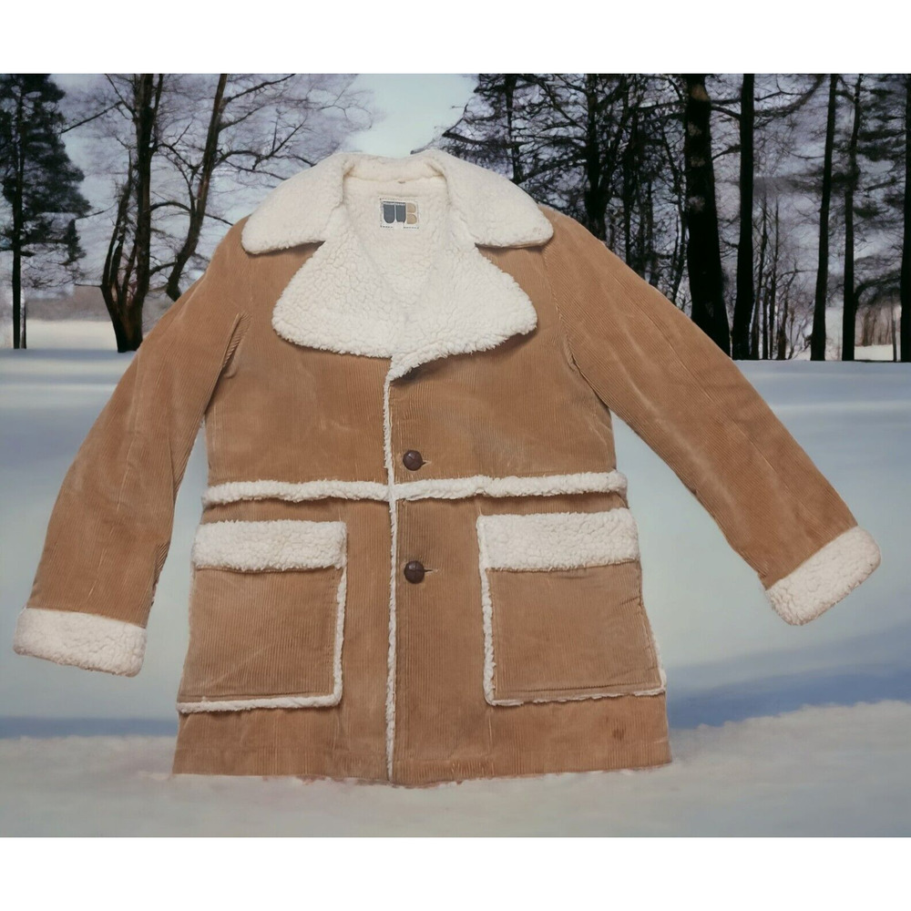 Vintage William Barry Men’s Sherpa Lined Corduroy Rancher Jacket Size 38 READ